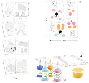 Gioco creativo - colori a dita e adesivi