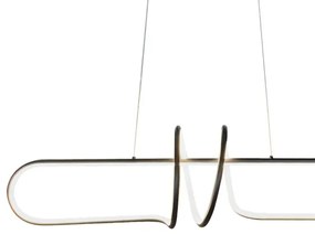 Lampadario LED a sospensione con filo VERTIGO LED/54W/230V nero