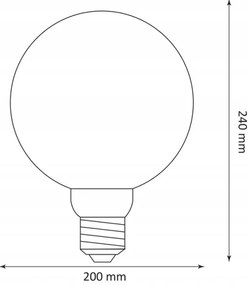 Lampadina LED DECO VINTAGE G200 E27/4W/230V 1800K