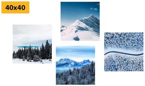 Set di quadri – Bellezze della natura innevata