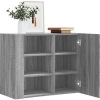 Armadietto a Muro Grigio Sonoma 75x35x60 cm in Truciolato 848428