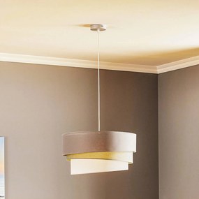 Duolla Euluna Trio lampada a sospensione beige/acquamarina/écru Ø45cm
