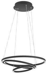 Lampadario A Sospensione Moderno Lobinero-Z Alluminio Nero 1 Luce Led 43,2W