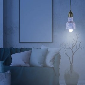 Lampadario a sospensione con filo TERRAZZO 1xE27/60W/230V diametro 12 cm blu