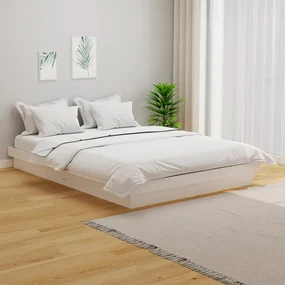 Giroletto bianco in legno massello 120x190 cm 4ft small double