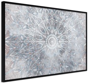 Poster  Winter Mandala  Cornice Quadri Cornice nera, Larghezza x Altezza Home decor 45x30