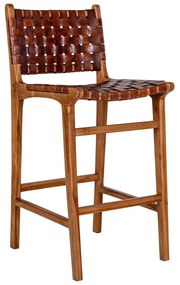 Sgabello da bar in teak marrone 101 cm Perugia - House Nordic