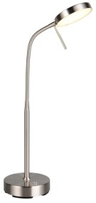 Lampada da tavolo argentata (altezza totale 45 cm) Moreno – Reality