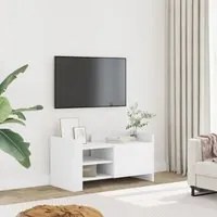 Mobile Porta TV Bianco 80x35x40 cm in Legno Multistrato 848367