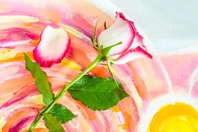 Carta da parati autoadesiva – Rosa arcobaleno