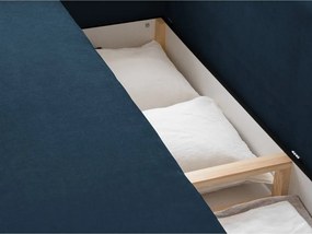 Divano blu scuro allungabile con contenitore 231 cm Elen – Micadoni