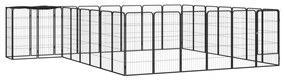 Box Cani 30 Pannelli Nero 50x100 Cm Acciaio Verniciato Polvere /