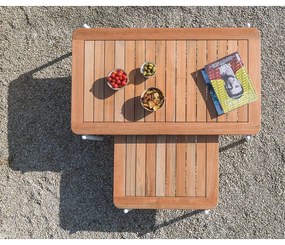 Tavolo da giardino in teak 75x68 cm Omer - Diphano
