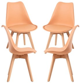 Pack 4 Sedie Synk Basic - Arancione chiaro