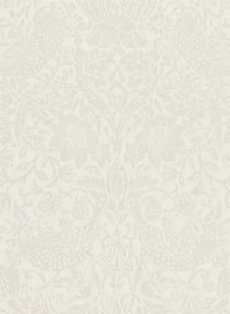 Morris & Co Carta da parati Pure Strawberry Thief - Oyster/ Chalk