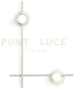 Mikado lampada da parete o soffitto 2 luci cipria  e trasparente at...