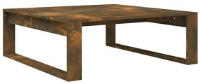 Tavolino da salotto rovere fumo 100x100x35 cm legno multistrato