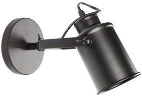 Riflettore lampada mobile spot da soffitto di parete nero E27 APP486-1C