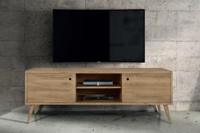 BRODY - mobile porta tv moderno in abete spazzolato naturale