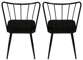 Sedie da pranzo in metallo nero in un set di 2 Yildiz - Kalune Design