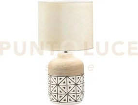 Lumetto vietri in ceramica 1 luce attacco e27 22x41cm con paralume ...