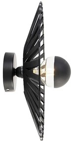 Lampada da parete rustica nera - LLeia