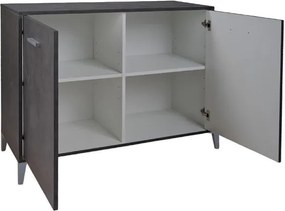 Madia in Legno 2 Ante 110x45 cm Drexa Antracite Spatolato