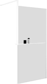 Box doccia walk-in Elidesign, vetro 8 mm, L 120 cm x H 200 cm, profilo bianco
