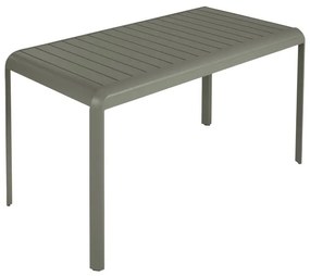 Tavolo da pranzo per giardino Idaho NATERIAL struttura e superficie in Alluminio verde per 4 persone 144x70cm