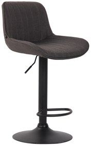 Barhocker Lentini Stoff schwarz