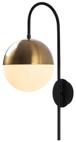 Lampada da parete nera/dorata ø 20 cm Bastos – Opviq lights