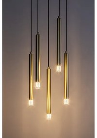 Rabalux 72361 - Lampadario a sospensione con filo RAMIRA 5xG9/5W/230V oro