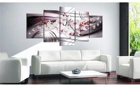 Quadro Tonalita' di orchidee  Colore Grigio, Dimensioni e Misure 100x50