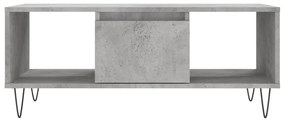 Tavolino salotto grigio cemento 90x50x36,5 cm legno multistrato