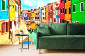 Carta da parati – Casette pastello nel villaggio