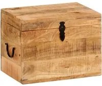 Contenitore Portaoggetti 39x28x31cm in Legno Massello di Mango cod mxl 47494