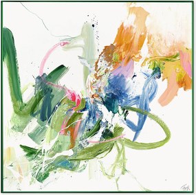 Stampa su tela incorniciata fatta a mano Confidential Green