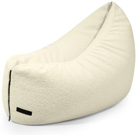 Pouf a sacco per bambini color crema con rivestimento in bouclé Clip Clap 90 – SLOWDOWN