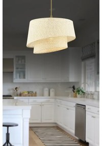 Lampadario a sospensione con cavo BARETTE 1xE27/60W/230V crema