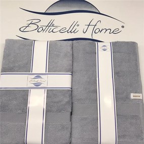 Set Spugna 1 1 Botticelli Home in Puro Cotone Nuacotton  Colore Grigio Perla, Dimensioni e Misure Set 1+1