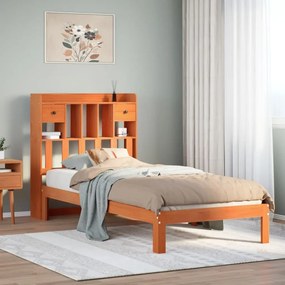 Letto libreria senza materasso marrone cera 90x190 cm in pino