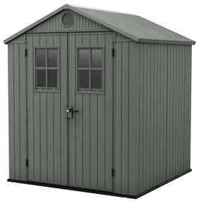 Casetta da giardino KETER DARWIN in polipropilene verde con porta doppio battente, superficie interna 3.3 m² e spessore parete 16 mm