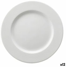 Piatto da pranzo Ariane Orba Bianco Ceramica Ø 27 cm (12 Unità)