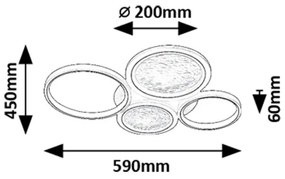 Rabalux 71378 - Plafoniera LED dimmerabile ARANIS LED/40W/230V 3000-6500K + +TC