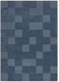 Tappeto in lana fatto a mano con motivo in rilievo Checkerboard