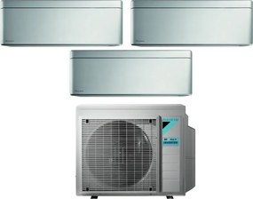 Daikin - Climatizzatore Condizionatore Bluevolution Trial Split Inverter serie stylish total silver 7+12+15 con 3MXM68N R-32 Wi-Fi Integrato