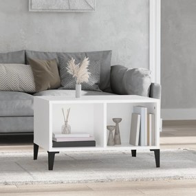 Tavolino Da Salotto Bianco 60x50x36,5 Cm İn Legno Multistrato /