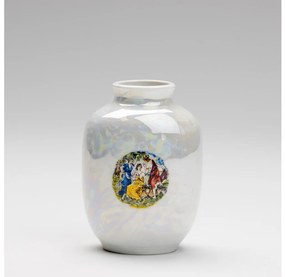 Vaso in porcellana 12,5x9 cm perlato bianco gracie