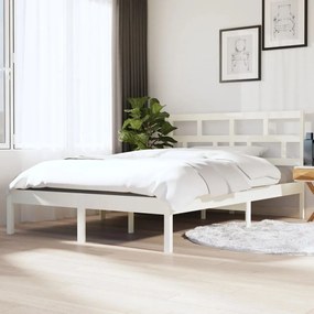 Giroletto Bianco 135x190 Cm Double İn Legno Massello /