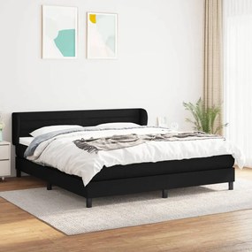 Giroletto A Molle Con Materasso Nero 160x200 Cm İn Tessuto /